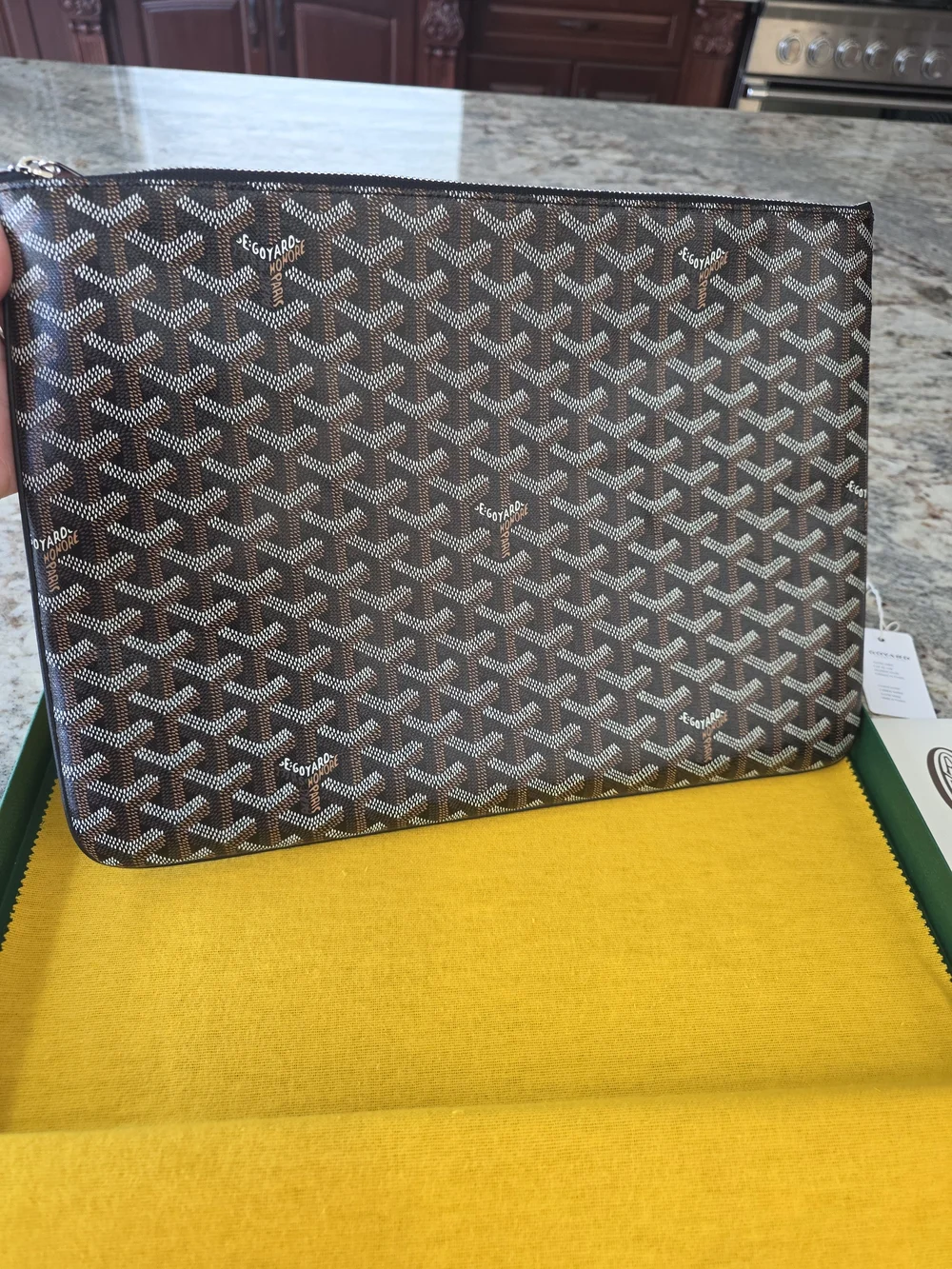 Goyard Senat MM Noir (Black)Goyardine canvas with black